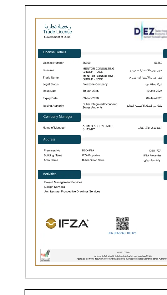 IFZA Dubai — Free Zone Trade Licence